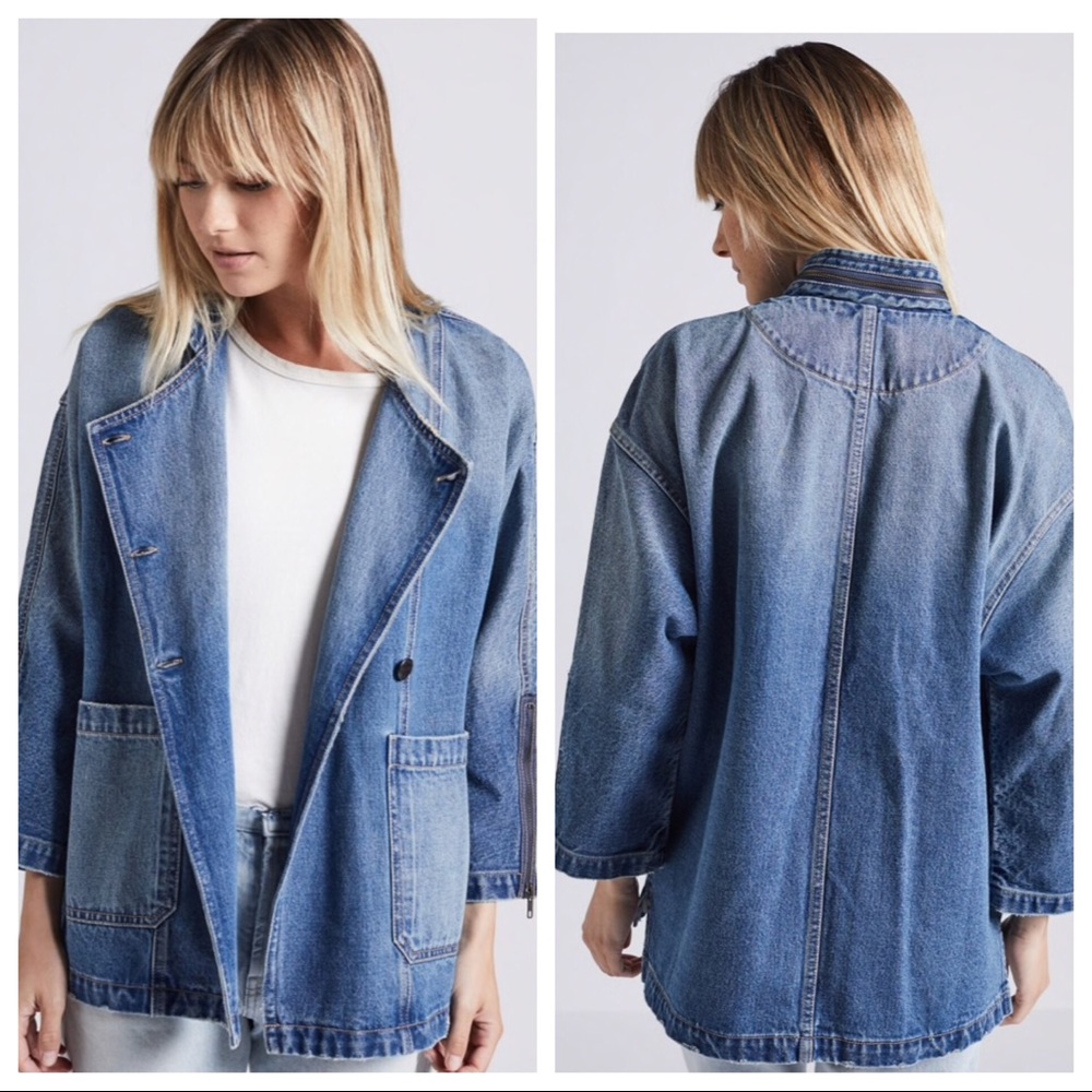 Current Elliot The Crosby Denim Jacket Sz 1 NWT - Picture 2 of 4
